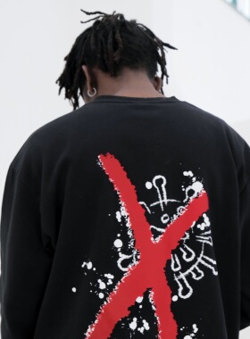 MAYBE SWAG杀死病毒长袖T恤原创嘻哈国潮hiphop潮牌春秋套头卫衣