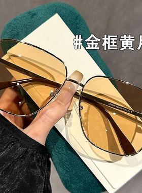 大框男士墨镜2025新款偏光开车太阳镜高级感防紫外线茶色眼镜潮流