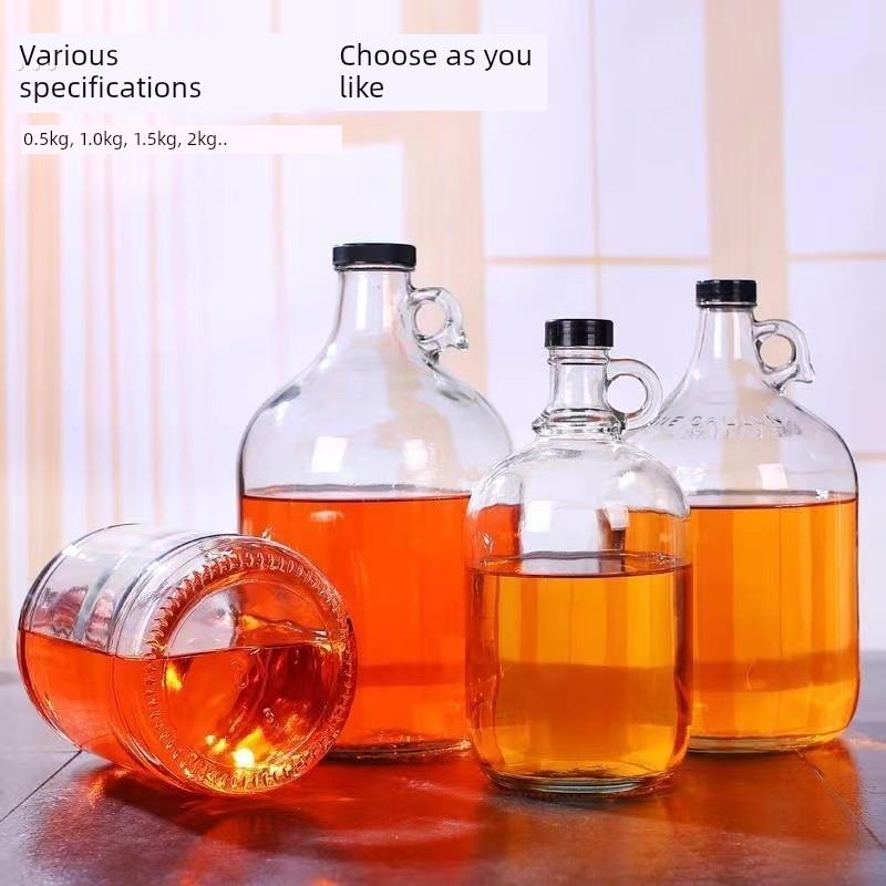 泡酒玻璃瓶专用酒瓶高颜值食品级玻璃油瓶密封瓶家用油罐茶油瓶子