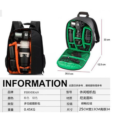 Bag Waterproof backpack for Canon Nikon Sony Digital Camera