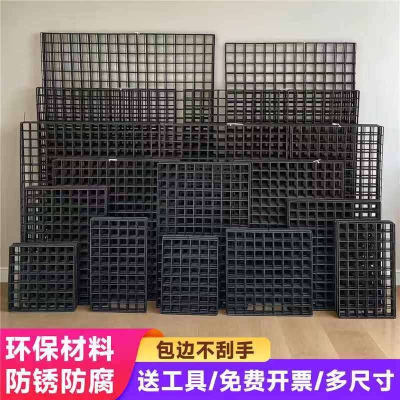 黑色网片网格铁丝网悬挂式宠物围栏护栏防护隔离网收纳超市置物架