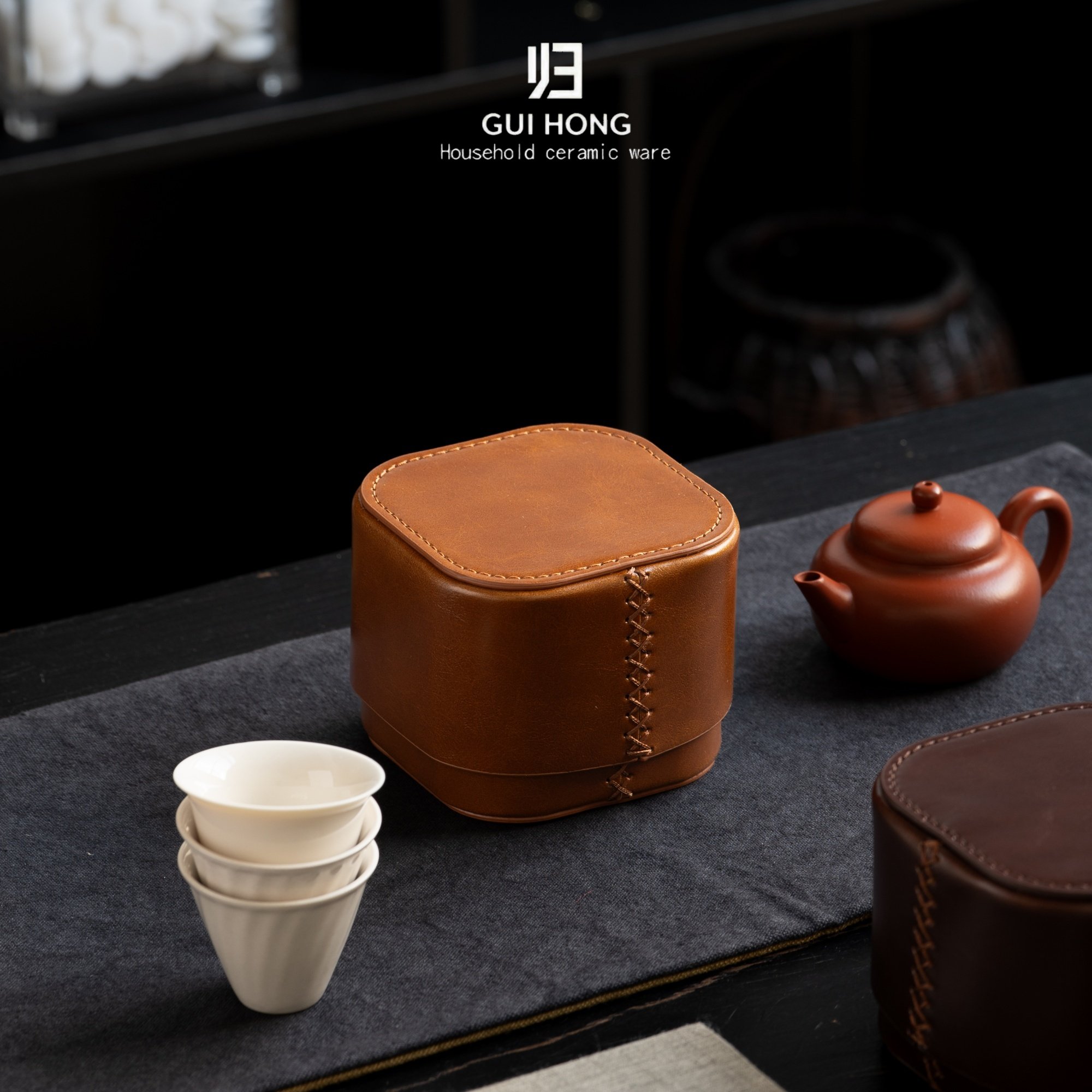 归鸿旅行茶事收纳包小皮包整套茶具收纳小号户外便携式茶道配件,餐饮具,旅行茶具,淘宝优惠券,粉丝福利购,淘宝优惠卷