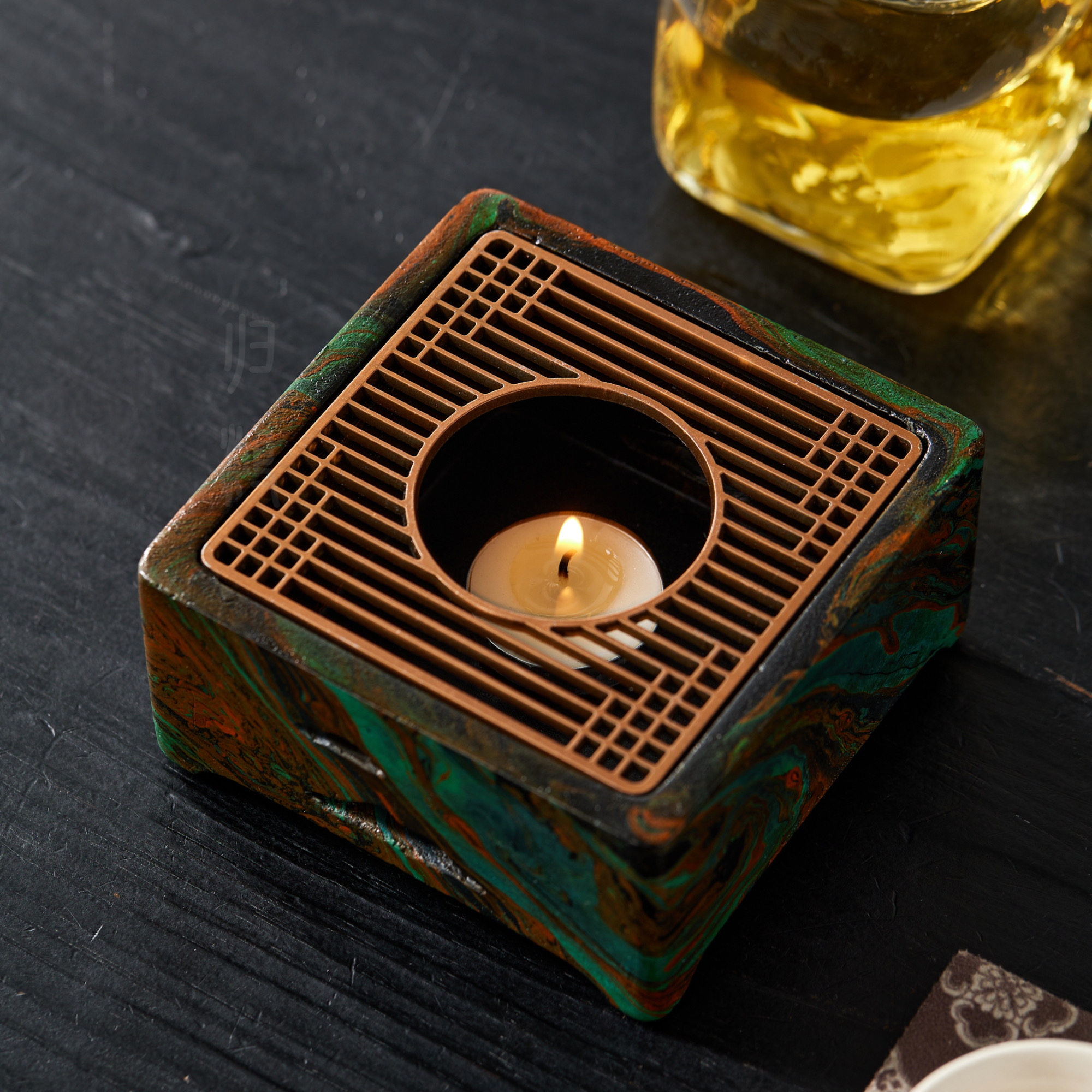 归鸿中式复古大漆砂岩温茶炉蜡烛加热煮保温底座新中式暖茶烤茶器,餐饮具,煮茶炉,淘宝优惠券,粉丝福利购,淘宝优惠卷