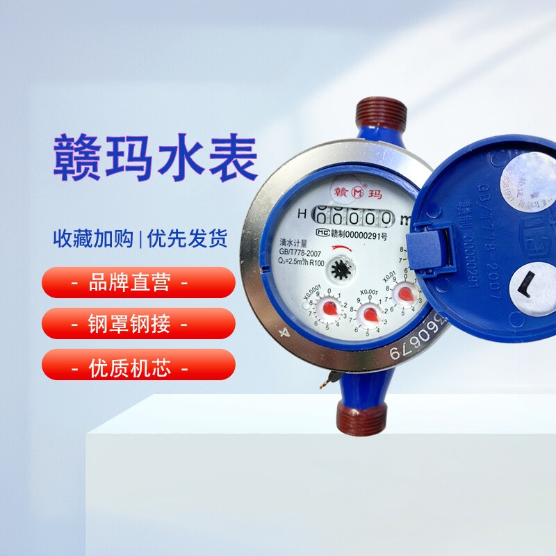 江西赣玛水表旋翼式液封滴水表滴水计量高灵敏防倒转止回阀出租屋