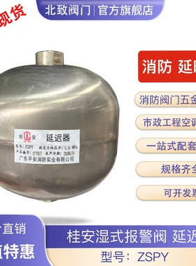 平安桂安消防湿式报警阀配件专用延迟器延时器ZSPY水力警铃延时阀