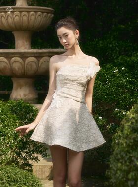 NHAT VY越南品牌LIMERENCE系列不对称领迷你连衣裙定制