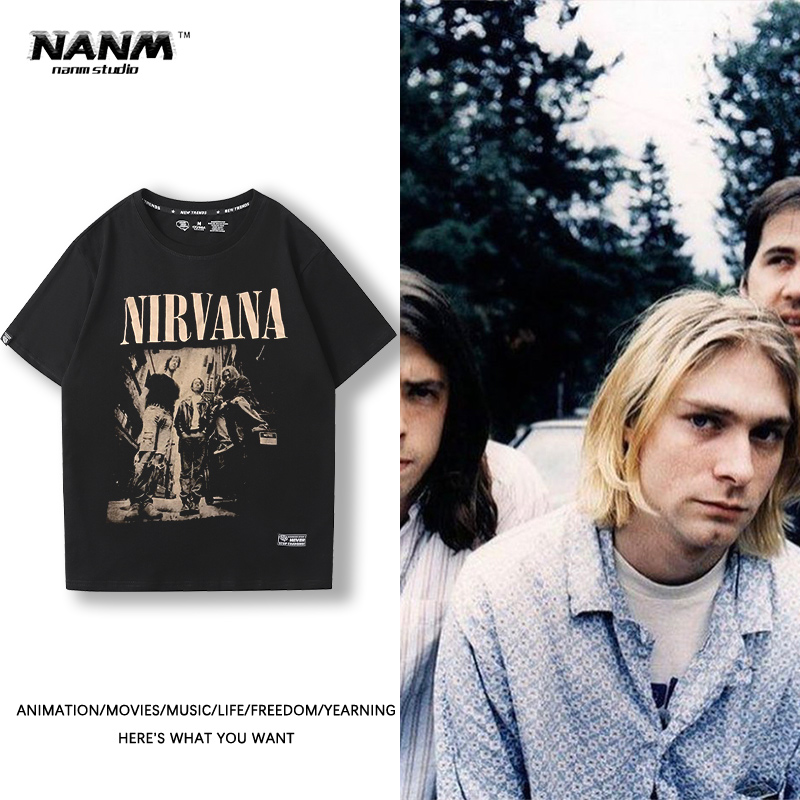 Nirvana涅槃乐队短袖t恤男女2025春夏新款高街宽松休闲百搭半袖潮