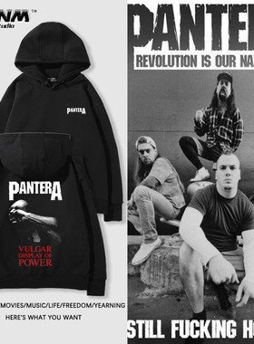 Pantera乐队连帽卫衣男秋冬美式重金属摇滚乐队宽松oversize外套