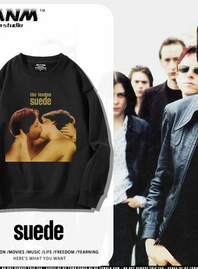 suede Animal Nitrate山羊皮摇滚乐队圆领卫衣男秋冬休闲百搭上衣