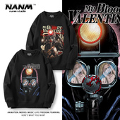 Valentine我 Bloody 血腥情人节乐队周边卫衣男秋冬加绒上衣