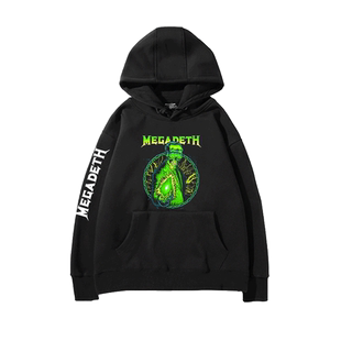 Megadeth麦加帝斯摇滚乐队连帽卫衣男女款个性印花朋克金属感上衣