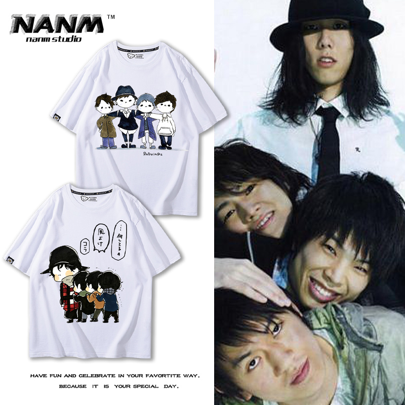 夏季纯棉街头潮流印花半截袖