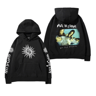 Alice in Chains爱丽丝囚徒乐队连帽卫衣男秋冬美式摇滚加绒上衣