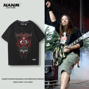 T恤男女欧美摇滚金属周边纯棉半袖 Lamb 羔羊乐队短袖 God上帝