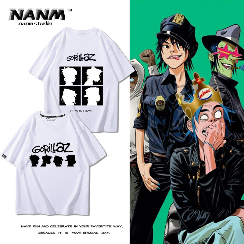 摇滚乐队夏季短袖男女同款