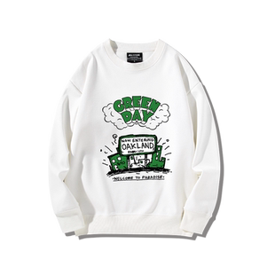 Green Day绿日摇滚乐队男生百搭卫衣秋冬简约美式朋克风宽松衣服