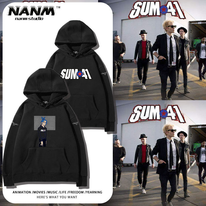 sum41魔数41摇滚乐队连帽卫衣男款秋冬季加拿大流行朋克潮流外套