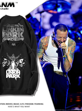 LINKIN PARK Chester R.I.P.林肯公园乐队圆领卫衣男摇滚宽松上衣