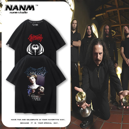 加拿大Cryptopsy地宫石魔乐队短袖男女夏季死亡金属摇滚纯棉T恤潮