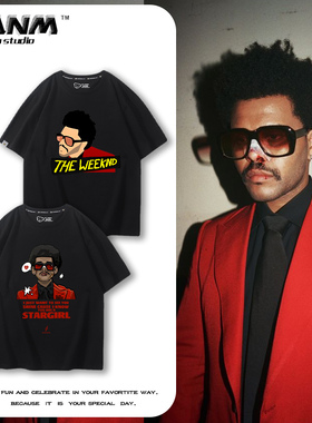 The Weeknd威肯盆栽哥T恤男夏季美式说唱嘻哈摇滚设计感纯棉短袖