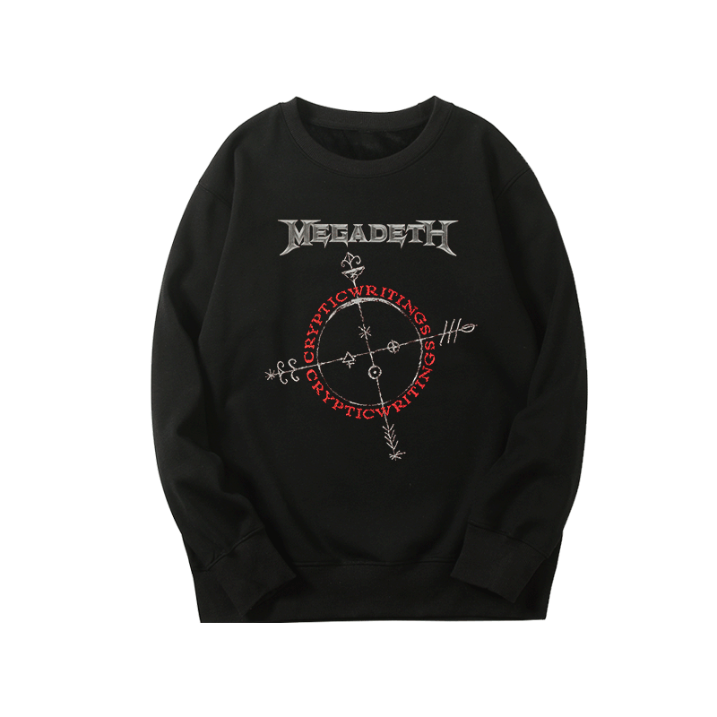 Megadeth VINTAGE TEE摇滚乐队印花赛博朋克复古男生百搭圆领卫衣