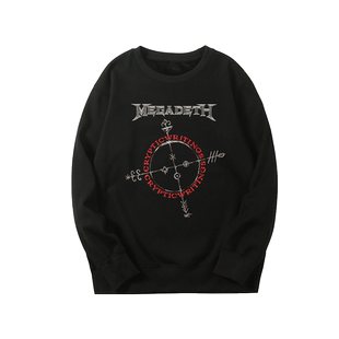 Megadeth VINTAGE TEE摇滚乐队印花赛博朋克复古男生百搭圆领卫衣