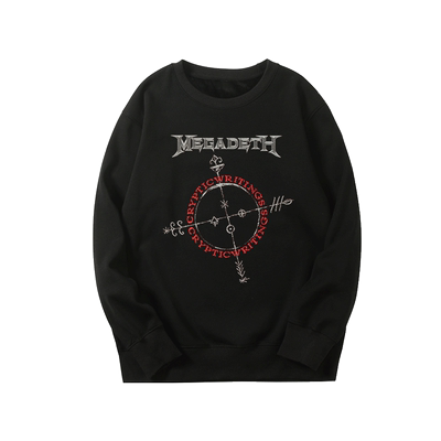Megadeth VINTAGE TEE摇滚乐队印花赛博朋克复古男生百搭圆领卫衣