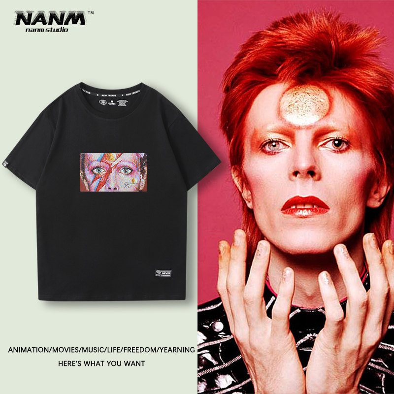 David Bowie大卫鲍伊t恤短袖男生夏季摇滚乐队vintage宽松半袖潮图片
