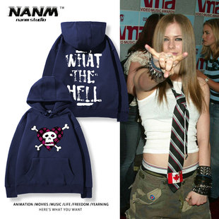 衣服潮 oldschool简约时尚 Avril Lavigne艾薇儿连帽卫衣男女秋冬季