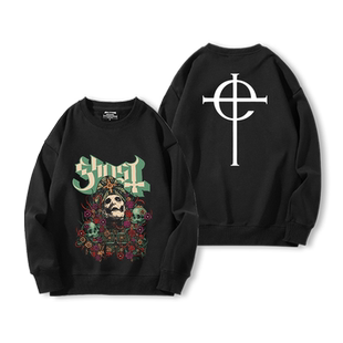 GHOST乐队周边圆领卫衣男秋冬瑞典金属摇滚街头潮流加绒休闲上衣
