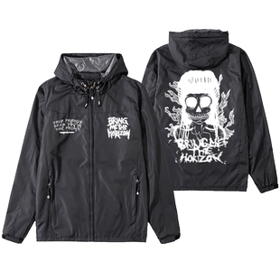 BRING ME THE HORIZON BMTH 死核乐队连帽夹克男秋冬加绒宽松外套