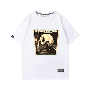 the Stooges傀儡乐队短袖男女欧美原型朋克摇滚个性印花纯棉半袖