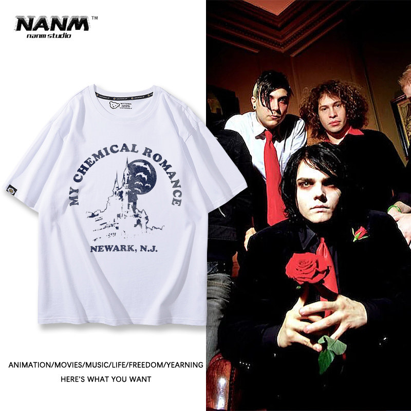 My Chemical Romance乐队t恤男街头vintage我的化学浪漫摇滚半袖