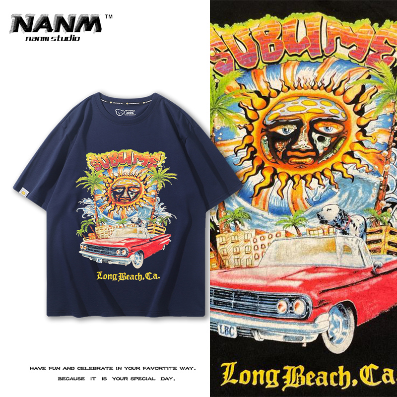 Sublime超优合唱团周边短袖T恤男女生夏季宽松纯棉朋克风摇滚个性