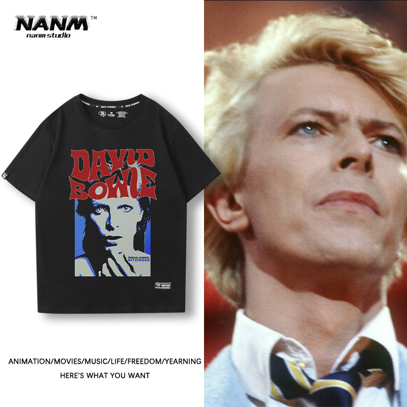 David Bowie大卫鲍伊摇滚乐队t恤男纯棉美式vintage潮流纯棉半袖图片