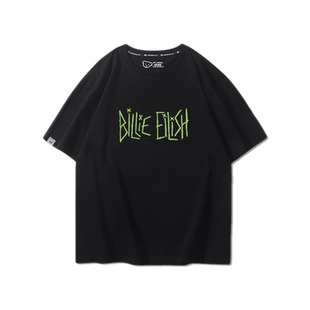 Billie Eilish碧梨短袖T恤男女夏季美式潮牌百搭休闲情侣纯棉半袖