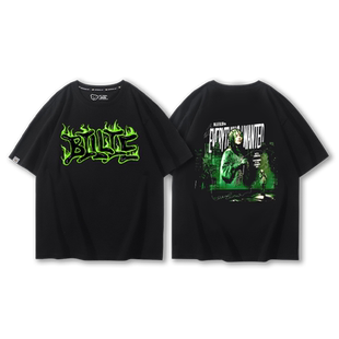 欧美碧梨Billie Eilish短袖T恤男女夏季美式高街潮流街头休闲上衣
