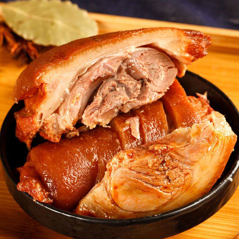 无骨猪肘子肉熟食肉类真空包装开袋即食五香猪蹄膀卤肉脱骨肘子