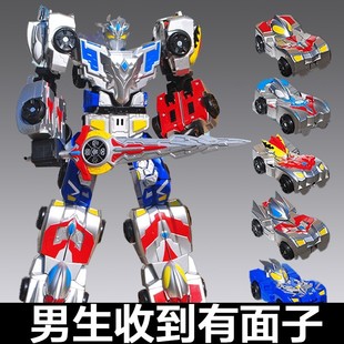 新奥迦特曼周边手办赛罗变形五合体机器人金刚汽赛车男孩玩具礼物