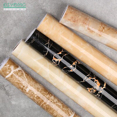 Bathroom Kitchen Marble Stickers PVC Waterproof Self adhesi
