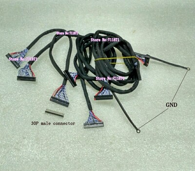 25cm 50cm 100cm 120cm 30P LVDS Screen Cable Extension cord