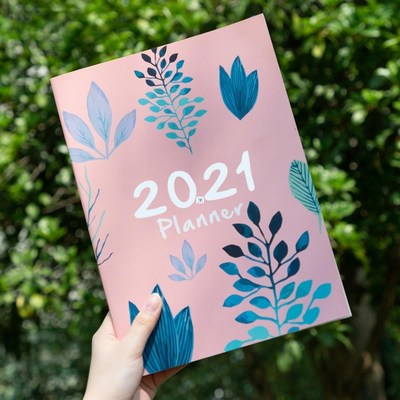 1Pc 2021 Planner Notebook Writing Schedule Book Annual Plan