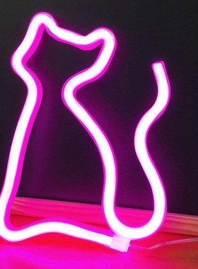 Lamps Table-Lights Wall-Decor Led-Neon-Signs Battery-Operate