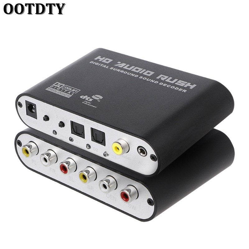 OOTDTY Digital DTS AC3 Optical To Analog 5.1CH Surround Aud