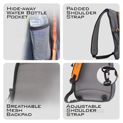 Pond Hopper Sling Tackle Bag Shoulder Lure Fishing Bag  Larg