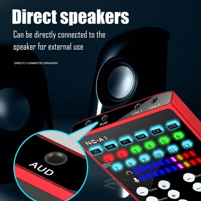 NCA1 Bluetooth Live Sound Card Microphone Condenser Mixer Au