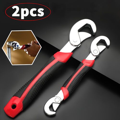 2pcs Universal Wrench Set Adjustable Grip Wrench Set 6 32mm