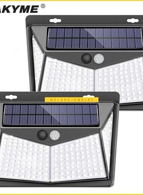 3 Modes Solar Lamp 208 LED Outdoors Wall Light PIR Motion Se