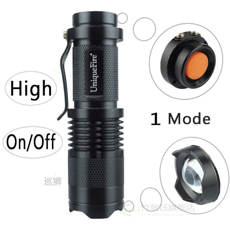 UniqueFire 395nm Ultraviolet UV LED Hand Flashlight Blacklig