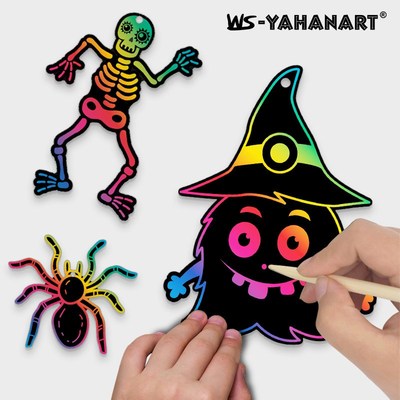 Children's Colorful Halloween Scratch Painting Set DIY